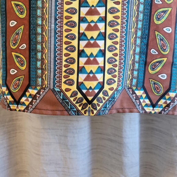 Glam brand women's boho patterned slip mini dress size small - Picture 5 of 10